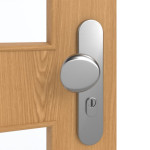 Detailansicht der Oberfläche von GARANT Wohnungseingangstür Eiche Premium GCK08 mit Lichtausschnitt LA-11