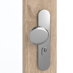 Detailansicht der Oberfläche von GARANT Wohnungseingangstür Authentic Eiche GCK08 mit Lichtausschnitt LA-2