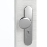Detailansicht der Oberfläche von GARANT Wohnungseingangstür Quer Authentic Grigio GCK08 mit Lichtausschnitt LA-2