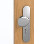 Detailansicht der Oberfläche von GARANT Wohnungseingangstür Eiche Premium GCK08 mit Lichtausschnitt LA-2