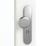 Detailansicht der Oberfläche von GARANT Wohnungseingangstür U11209SD Edelweiß GHK08 mit Lichtausschnitt LA-2