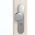 Detailansicht der Oberfläche von GARANT Wohnungseingangstür Authentic Perl GCK08 mit Lichtausschnitt LA-3