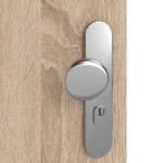 Detailansicht der Oberfläche von GARANT Wohnungseingangstür Authentic Eiche GCK08 mit Lichtausschnitt LA-5 bandseitig