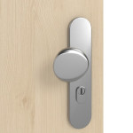 Detailansicht der Oberfläche von GARANT Wohnungseingangstür Authentic Sand GCK08 mit Lichtausschnitt LA-8