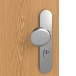 Detailansicht der Oberfläche von GARANT Wohnungseingangstür Eiche Premium GCK08 mit Lichtausschnitt LA-8