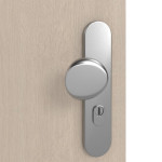 Detailansicht der Oberfläche von GARANT Wohnungseingangstür Authentic Akazie GCK08 mit Lichtausschnitt LA-9