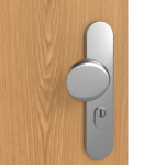 Detailansicht der Oberfläche von GARANT Wohnungseingangstür Eiche Premium GCK08 mit Lichtausschnitt LA-9