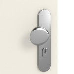 Detailansicht der Oberfläche von GARANT Wohnungseingangstür-Set Weißlack RAL 9010 mit Zarge und Beschlag