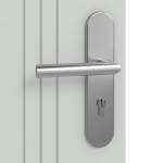 Detailansicht der Oberfläche von Groove 21 ProLine Lack Grau RAL 7035 Wohnungseingangstür - Hörmann