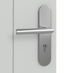 Detailansicht der Oberfläche von Groove 22 ProLine Lack Grau RAL 7035 Wohnungseingangstür - Hörmann