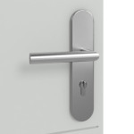 Detailansicht der Oberfläche von Groove 29 ProLine Lack Grau RAL 7035 Wohnungseingangstür - Hörmann
