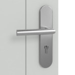 Detailansicht der Oberfläche von Signum 54 Basic Lack Grau RAL 7035 Wohnungseingangstür - Huga