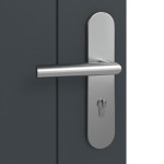Detailansicht der Oberfläche von Signum 89 Basic Lack Anthrazit RAL 7016 Wohnungseingangstür - Huga
