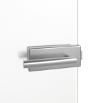 Detailansicht von GARANT Ganzglas Doppelflügeltür Satiniert Ornament
