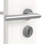 Detailansicht der Oberfläche von Gebürstetes Weiß LA 8 ProLine Duradecor Doppelflügeltür inkl. Zarge - Hörmann