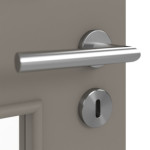 Detailansicht der Oberfläche von Doppelflügeltür LA 9 ProLine Taupe RAL 7048 Lack inkl. Zarge - Hörmann