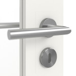 Detailansicht der Oberfläche von Coso 10 LA-01 Weißlack RAL 9016 Premium Doppelflügeltür inkl. Zarge