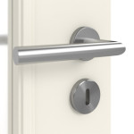 Detailansicht der Oberfläche von Landhaus 2 LA Sprosse 2/3 Classic Weißlack Doppelflügeltür inkl. Zarge - Huga