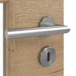 Detailansicht der Oberfläche von GARANT Doppelflügeltür inkl. Zarge Quer Authentic Risseiche GCK08 mit Lichtausschnitt LA-DIN Sprosse SP10