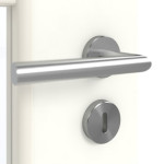 Detailansicht der Oberfläche von GARANT Doppelflügeltür inkl. Zarge W1000ST3 Premium Weiß GHK08 mit Lichtausschnitt LA-DIN Sprosse SP10