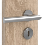 Detailansicht der Oberfläche von GARANT Doppelflügeltür inkl. Zarge Authentic Eiche GCK08 mit Lichtausschnitt LA-DIN Sprosse SP2