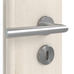 Detailansicht der Oberfläche von GARANT Doppelflügeltür inkl. Zarge Authentic Perl GCK08 mit Lichtausschnitt LA-DIN Sprosse SP2