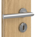 Detailansicht der Oberfläche von GARANT Doppelflügeltür inkl. Zarge Authentic Asteiche GCK08 mit Lichtausschnitt LA-DIN Sprosse SP4