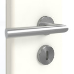 Detailansicht der Oberfläche von GARANT Doppelflügeltür inkl. Zarge W1000ST3 Premium Weiß GHK08 mit Lichtausschnitt LA-DIN