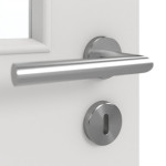 Detailansicht der Oberfläche von GARANT Doppelflügeltür inkl. Zarge 0160-60 Silver Grey CPL mit Lichtausschnitt LA-11
