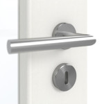 Detailansicht der Oberfläche von GARANT Doppelflügeltür inkl. Zarge Authentic Bianco CPL mit Lichtausschnitt LA-2