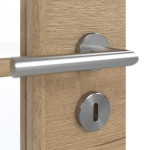 Detailansicht der Oberfläche von GARANT Doppelflügeltür inkl. Zarge Quer Authentic Risseiche GCK08 mit Lichtausschnitt LA-2 Sprosse SP0