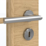 Detailansicht der Oberfläche von GARANT Doppelflügeltür inkl. Zarge Quer Authentic Asteiche GCK08 mit Lichtausschnitt LA-2 Sprosse SP10