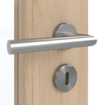 Detailansicht der Oberfläche von GARANT Doppelflügeltür inkl. Zarge Authentic Achat CPL mit Lichtausschnitt LA-2 Sprosse SP2