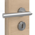 Detailansicht der Oberfläche von GARANT Doppelflügeltür inkl. Zarge Quer Authentic Achat GCK08 mit Lichtausschnitt LA-2 Sprosse SP2