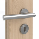 Detailansicht der Oberfläche von GARANT Doppelflügeltür inkl. Zarge Authentic Achat CPL mit Lichtausschnitt LA-2 Sprosse SP4