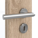 Detailansicht der Oberfläche von GARANT Doppelflügeltür inkl. Zarge Authentic Eiche CPL mit Lichtausschnitt LA-2 Sprosse SP4