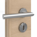 Detailansicht der Oberfläche von GARANT Doppelflügeltür inkl. Zarge Quer Authentic Achat GCK08 mit Lichtausschnitt LA-2 Sprosse SP4