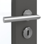 Detailansicht der Oberfläche von GARANT Doppelflügeltür inkl. Zarge 10622-60 Ebony CPL mit Lichtausschnitt LA-3