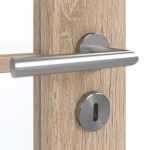Detailansicht der Oberfläche von GARANT Doppelflügeltür inkl. Zarge Authentic Eiche CPL mit Lichtausschnitt LA-3 Sprosse SP0