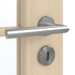 Detailansicht der Oberfläche von GARANT Doppelflügeltür inkl. Zarge Authentic Sand GCK08 mit Lichtausschnitt LA-3 Sprosse SP0