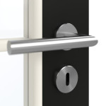 Detailansicht der Oberfläche von GARANT Doppelflügeltür inkl. Zarge 0901-60 Black Resopal mit Lichtausschnitt LA-3 Sprosse SP1