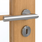 Detailansicht der Oberfläche von GARANT Doppelflügeltür inkl. Zarge Eiche Premium GCK08 mit Lichtausschnitt LA-3 Sprosse SP10