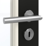 Detailansicht der Oberfläche von GARANT Doppelflügeltür inkl. Zarge 0901-60 Black Resopal mit Lichtausschnitt LA-3 Sprosse SP2