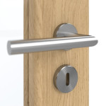 Detailansicht der Oberfläche von GARANT Doppelflügeltür inkl. Zarge Authentic Asteiche GCK08 mit Lichtausschnitt LA-3 Sprosse SP4