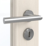 Detailansicht der Oberfläche von GARANT Doppelflügeltür inkl. Zarge Authentic Perl GCK08 mit Lichtausschnitt LA-3 Sprosse SP4