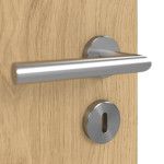 Detailansicht der Oberfläche von GARANT Doppelflügeltür inkl. Zarge Authentic Asteiche GCK08 mit Lichtausschnitt LA-4 bandseitig Sprosse SP10