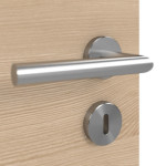 Detailansicht der Oberfläche von GARANT Doppelflügeltür inkl. Zarge Quer Authentic Achat GCK08 mit Lichtausschnitt LA-4 bandseitig Sprosse SP10