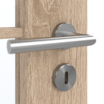 Detailansicht der Oberfläche von GARANT Doppelflügeltür inkl. Zarge Authentic Eiche GCK08 mit Lichtausschnitt LA-4 schlossseitig Sprosse SP10