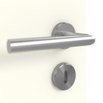 Detailansicht der Oberfläche von GARANT Doppelflügeltür inkl. Zarge W980ST15 Platinweiß GHK08 mit Lichtausschnitt LA-5 bandseitig Sprosse SP10