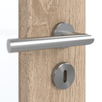 Detailansicht der Oberfläche von GARANT Doppelflügeltür inkl. Zarge Authentic Eiche GCK08 mit Lichtausschnitt LA-5 schlossseitig